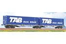 ACME H0 Ermewa Container-Doppeltragwagen Sggmrss, TAB Rail Road, Ep. VI