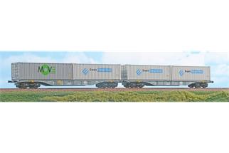 ACME H0 Ermewa Containertragwagen-Set Sgnss 60', MOVE/Ewals, Ep. VI, 2-tlg.