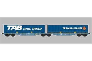 ACME H0 Ermewa Doppel-Containertragwagen Sggmrss 90', TAB Rail Road/Transalliance, Ep. VI