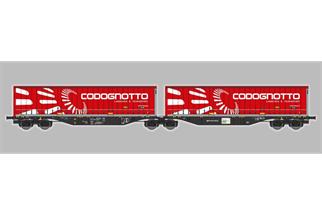 ACME H0 PKP Cargo Doppel-Containertragwagen Sggmrss 90', Codognotto, Ep. VI