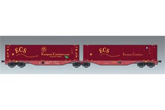 ACME H0 Touax Doppel-Containertragwagen Sggmrss, ECS, Ep. V-VI