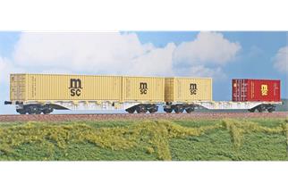 ACME H0 VTG/AAE Containertragwagen-Set Sgnss, MSC, Ep. V-VI, 2-tlg.