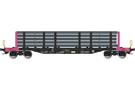 Albert Modell H0 Ermewa Rungenwagen Smnps, schwarz/pink, mit Ladung, Ep. VI