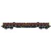 Albert Modell H0 On Rail Flachwagen Smnps, schwarz, mit Ladung, Ep. VI