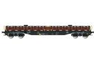 Albert Modell H0 On Rail Flachwagen Smnps, schwarz, mit Ladung, Ep. VI