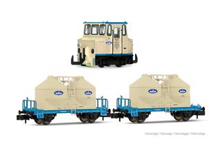 Arnold N Akkuschleppfahrzeug mit Silowagen, Sodawerk Stassfurt, Ep. V, 3-tlg.