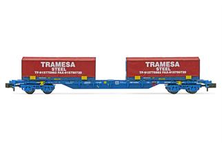 Arnold N RENFE Containertragwagen MMC, 2x22'-Coil-Container TRAMESA, Ep. VI