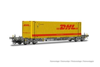 Arnold TT Ermewa Containerwagen Sffgmss IFA, 45'-Container DHL, Ep. VI