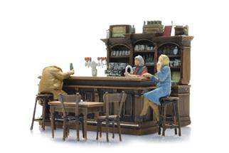 Artitec H0 Cafe-Interieur mit 3 Figuren