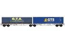 B-Models H0 AAE Doppel-Containertragwagen Sggmrs GTS