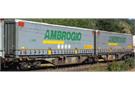 B-Models H0 Ambrogio Doppel-Containertragwagen Sggmrs Ambrogio