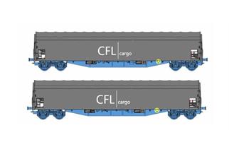 B-Models H0 CFL Cargo Schiebeplanenwagen-Set Rils, 2-tlg.