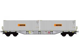 B-Models H0 ERMD Containertragwagen Sgns, 2x 30'-Bulk Container Bertschi