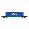 B-Models H0 Lineas Containertragwagen Sgns, 45'-Container DSV