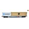 B-Models H0 SNCB Containertragwagen Sgns, Maersk/msc
