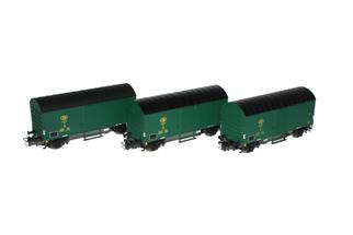 B-Models H0 SNCB Güterwagen-Set grün, 3-tlg.
