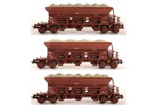 B-Models H0 SNCB Schotterwagen-Set, Schotterladung, Ep. IV, 3-tlg.