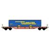 B-Models H0 Touax Containertragwagen Sgns, LKW Walter