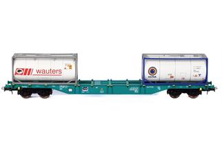 B-Models H0 TRWBE Containertragwagen Sgns, InterBulk/Wauters