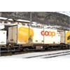 Bemo 0m RhB Containertragwagen Lb-v 7879, Coop-Container Paprika