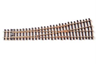 Bemo 0m Weiche links 1:5.5 10.3°, R 1200 mm, 371.7 mm