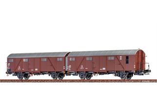 Brawa H0 (AC) DB gedeckter Güterwagen Hbqrs-52, Ep. III, 2-tlg.