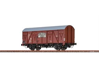 Brawa H0 DR gedeckter Güterwagen Gmms, Carl Zeiss Jena, Ep. IV