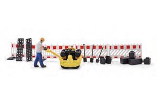 Busch H0 Action Set: Asphalt walzen