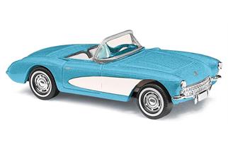 Busch H0 Chevrolet Corvette, Cabrio, blau