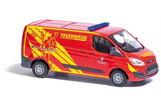 Busch H0 Ford Transit Custom Kastenwagen, Feuerwehr Baiersdorf