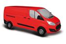 Busch H0 Ford Transit Custom Kastenwagen, rot