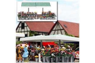 Busch H0 Marktstand Blumen