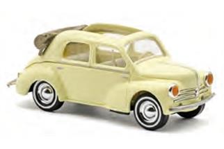 Busch H0 Renault 4 CV Cabrio Limousine, gelb