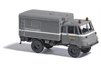 Busch H0 Robur LO 2002 A Koffer, DR Werkstattwagen