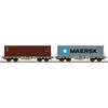 ESU H0 AAE Containertragwagen-Set Sgmmns, Textainer/Maersk, 2-tlg.