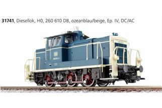ESU H0 (AC/DC Sound) DB Diesellok 260 610-1, ozeanblau/beige, Ep. IV