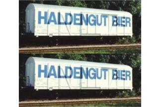 Exact-Train H0 SBB gedecktes Güterwagen-Set Gbs, Haldengut Bier, Ep. V, 2-tlg. (SoSe CH)