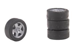 Faller H0 Car System 4 Reifen und Felgen für PKW, klein