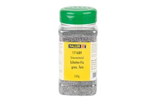 Faller H0/TT/N/Z Streumaterial Schotter-Fix, grau, fein (Inhalt: 550 g)