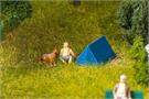 Faller H0 Zelte, blau (Inhalt: 4 Stk.)