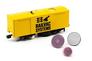 Faller/Tomytec H0 Schienenreinigungswagen Railvac Systems