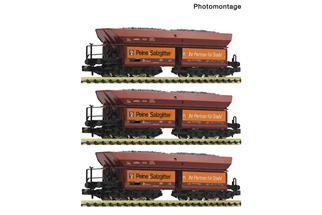 Fleischmann N DB Selbstentladewagen-Set 2 Erzzug, Peine+Salzgitter, Ep. IV, 3-tlg.