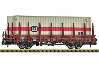 Fleischmann N DB Steckrungenwagen Kbs, 40'-Container, Ep. IV
