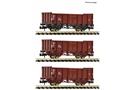 Fleischmann N DR 3-tlg. Set: Offene Güterwagen