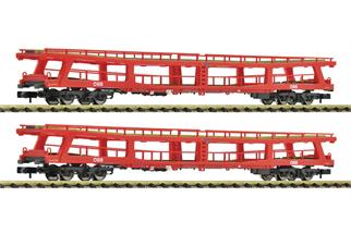 Fleischmann N ÖBB Reisezug-Autotransportwagen-Set DDm, Ep. VI, 2-tlg.