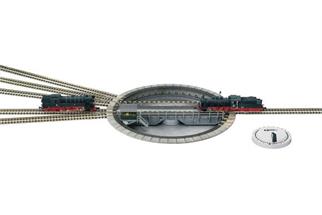 Fleischmann N Profi-Gleis Modell-Drehscheibe 183 mm mit elektrischem Antrieb