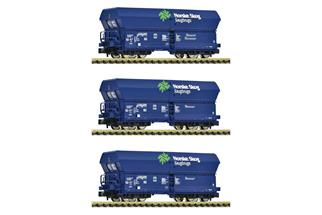 Fleischmann N VTG Selbstentladewagen-Set Falns, Norske Skog, Ep. VI, 3-tlg.