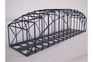 Hack H0 BD50-2 hohe Bogenbrücke, 50 x 13.2 x 15.8 cm, 2-gleisig, 64 mm Gleisabstand