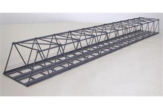 Hack H0 K108-2 Kastenbrücke schräg, 108 x 13.6 x 10 cm, 2-gleisig, 64 mm Gleisabstand
