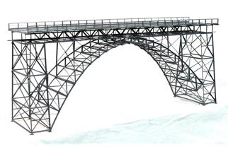 Hack H0 M60 Hochbogenbrücke, 60 x 14.7 x 26 cm, 2-gleisig, Müngstener Brücke